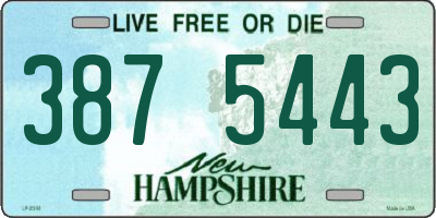 NH license plate 3875443