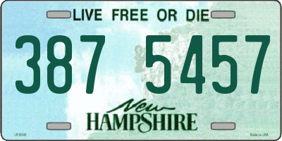 NH license plate 3875457