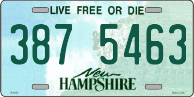 NH license plate 3875463