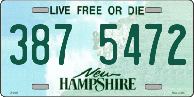 NH license plate 3875472