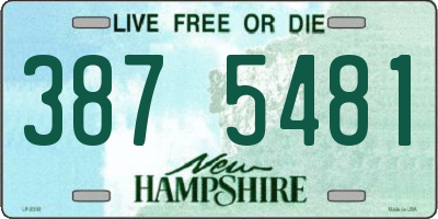 NH license plate 3875481