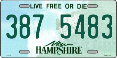 NH license plate 3875483