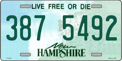 NH license plate 3875492