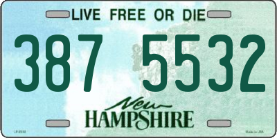 NH license plate 3875532