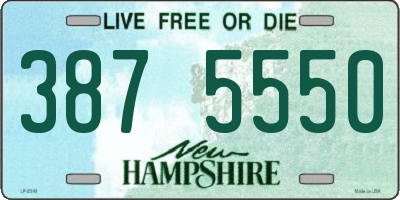 NH license plate 3875550