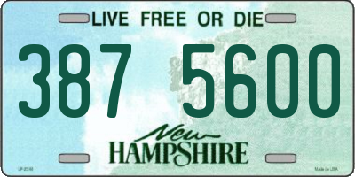 NH license plate 3875600