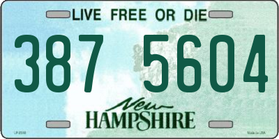 NH license plate 3875604