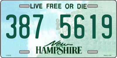 NH license plate 3875619