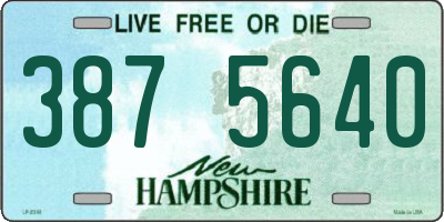 NH license plate 3875640