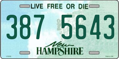 NH license plate 3875643