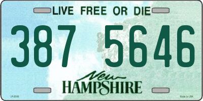 NH license plate 3875646