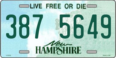 NH license plate 3875649