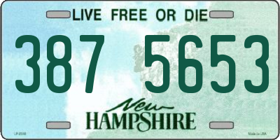 NH license plate 3875653