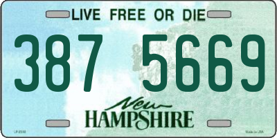 NH license plate 3875669