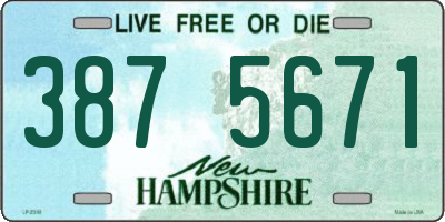 NH license plate 3875671