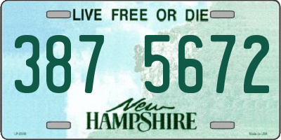 NH license plate 3875672