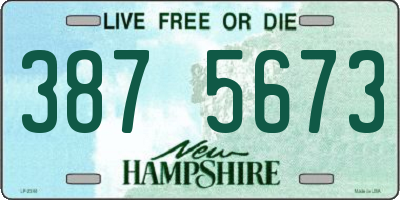 NH license plate 3875673