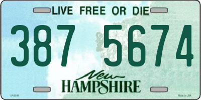 NH license plate 3875674