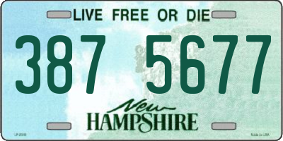 NH license plate 3875677