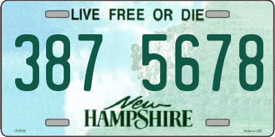 NH license plate 3875678