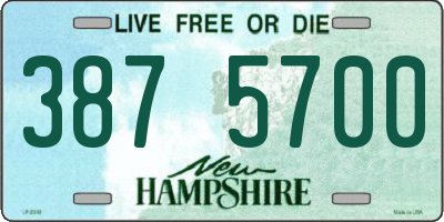 NH license plate 3875700