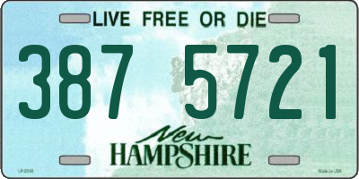 NH license plate 3875721