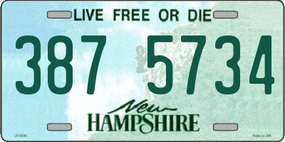 NH license plate 3875734