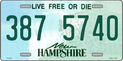 NH license plate 3875740