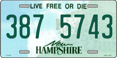 NH license plate 3875743