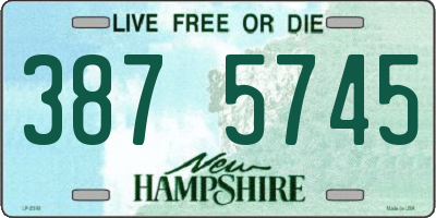 NH license plate 3875745
