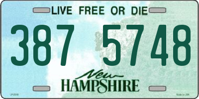 NH license plate 3875748