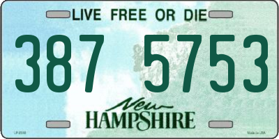 NH license plate 3875753