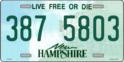 NH license plate 3875803