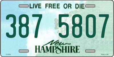 NH license plate 3875807