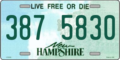 NH license plate 3875830