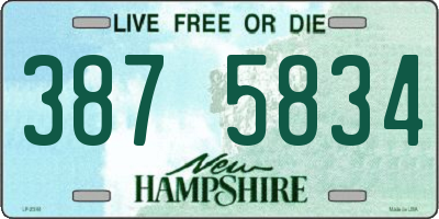 NH license plate 3875834