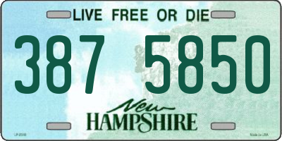 NH license plate 3875850