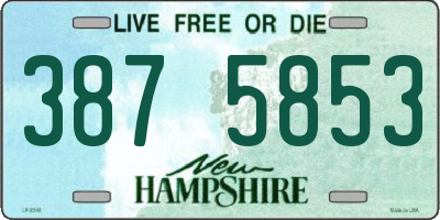 NH license plate 3875853