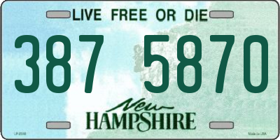 NH license plate 3875870