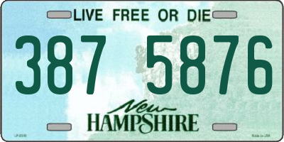 NH license plate 3875876