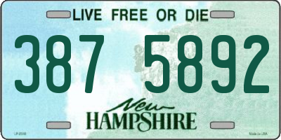 NH license plate 3875892