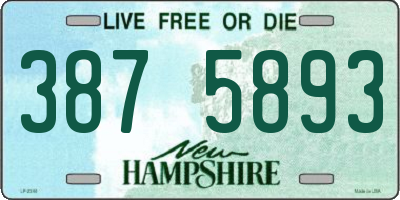 NH license plate 3875893