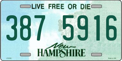 NH license plate 3875916