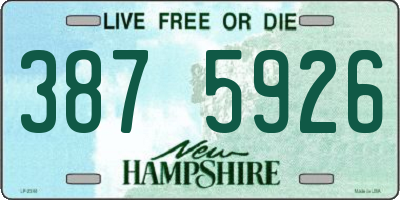 NH license plate 3875926