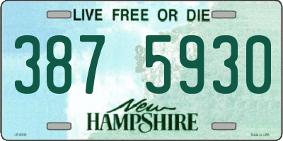 NH license plate 3875930