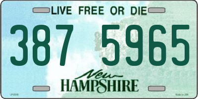 NH license plate 3875965