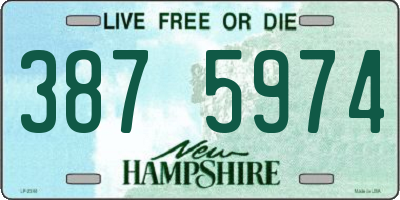 NH license plate 3875974