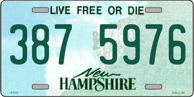 NH license plate 3875976