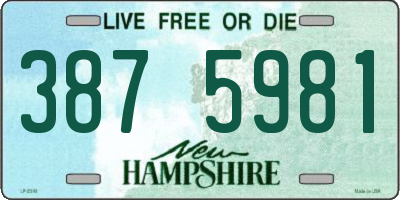 NH license plate 3875981