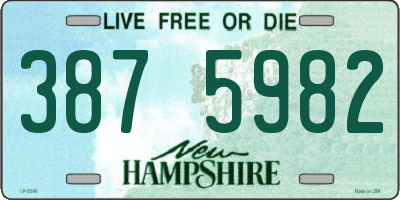 NH license plate 3875982